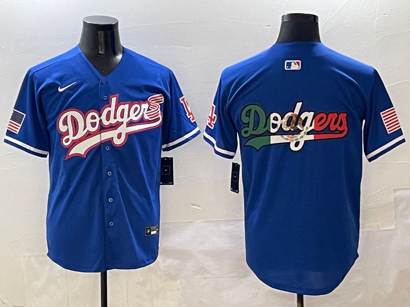 Men Los Angeles Dodgers Blank Blue Second generation Joint Name Nike 2025 MLB Jersey style 8